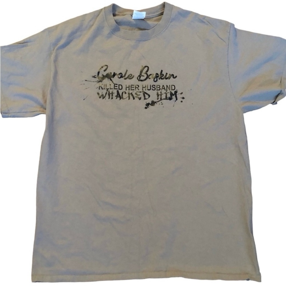 Tiger King Carole Baskin Killed Her Husband Gray T Shirt Size Large